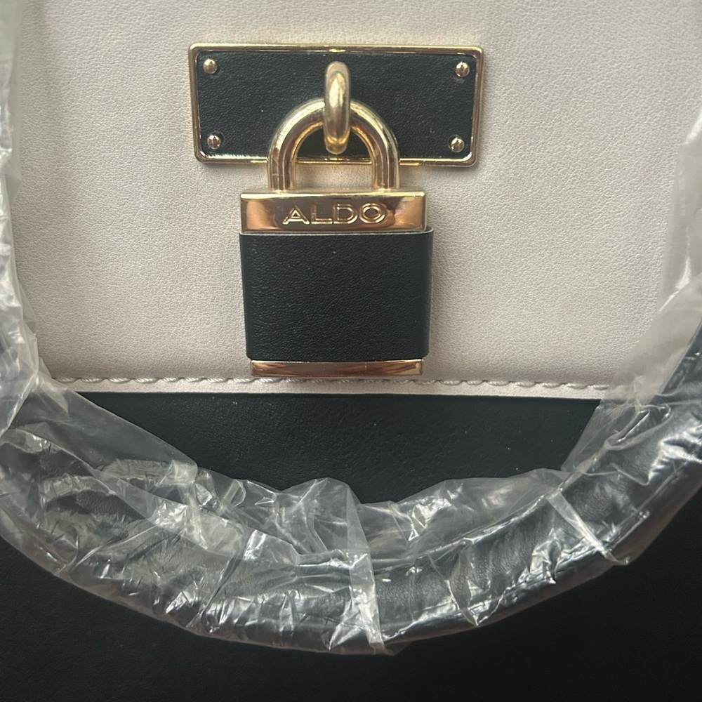 Aldo Black and White Satchel - Picture 7 of 16